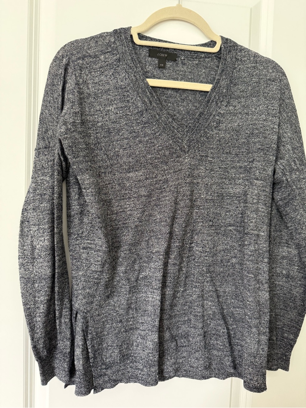 J. Crew women’s Heather navy V-Neck Sweater
